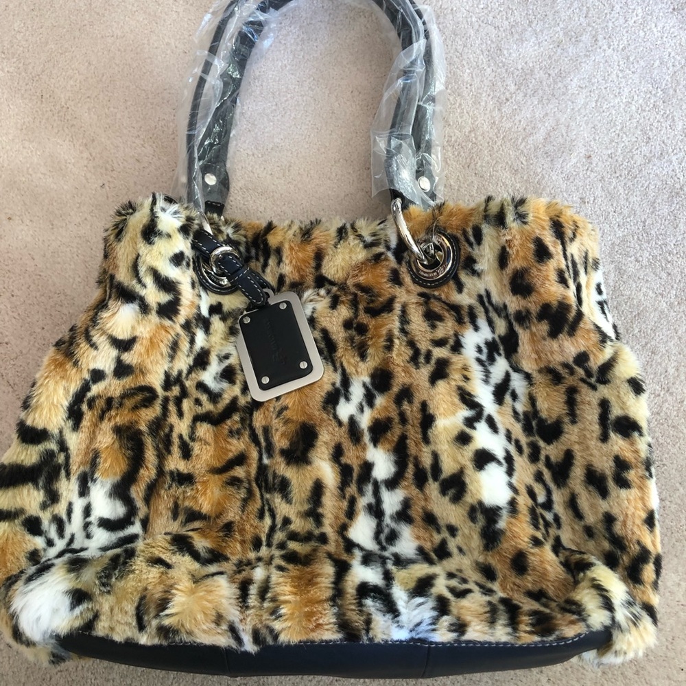 B. Makowsky leather “cheetah/leopard” handbag